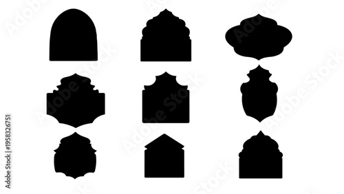 Ramdan pattern isolated PNG transparent background.	