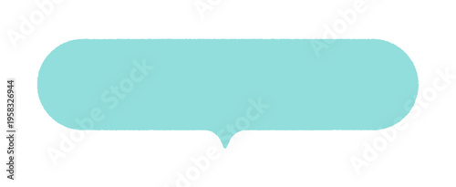 シンプルな手書きの水色の吹き出し - 横長のコピースペース付きのポップでおしゃれな文字フレーム素材