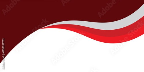 Abstract Red Wave Background Design With Modern Curves and Dynamic Flow For Graphic Projects,eps10