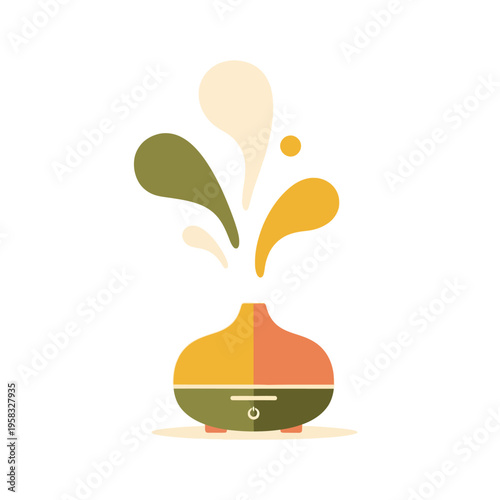 Diffuser Aromatherapy Appliance Emitting Abstract Mist Shapes Modern