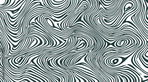 Organic wavy dark lines forming an intricate modern pattern on a clean white surface