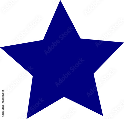 Premium Red Star Icon Vector, Perfect Symmetrical Five Point Star Isolated