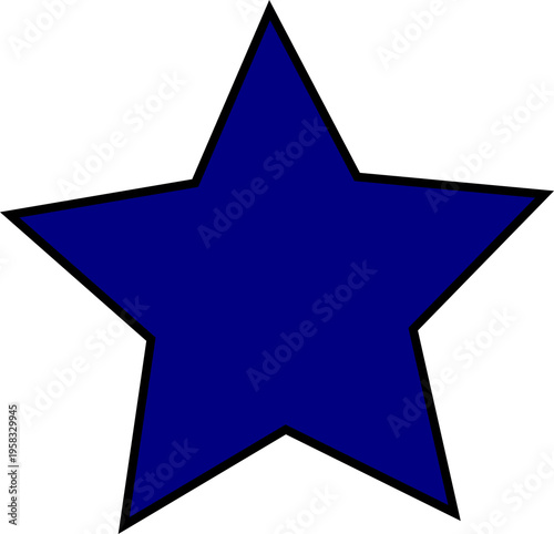 Premium Red Star Icon Vector, Perfect Symmetrical Five Point Star Isolated