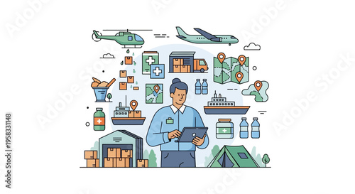 Logistics Manager Overseeing Global Supply Chain Operations.