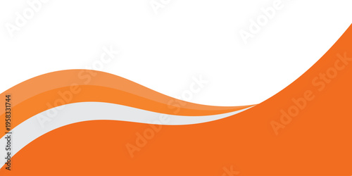 Abstract Orange Wave Background With Flowing Curves For Modern Design And Corporate Presentations,eps10