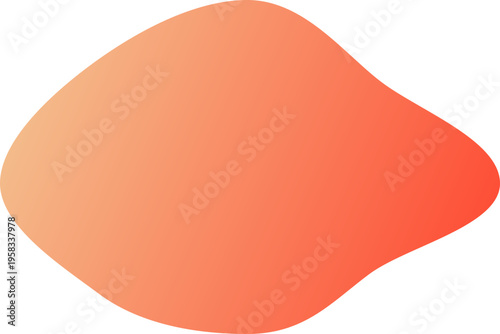 Abstract Organic Fluid Shape with Warm Orange Gradient
