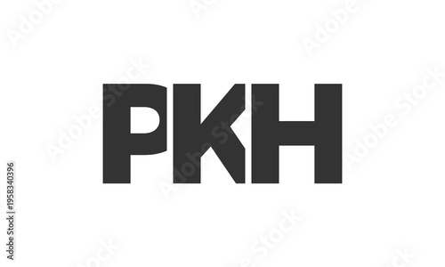 PKH logo design template with strong and modern bold text. Initial based vector logotype featuring simple and minimal typography. Trendy company identity.