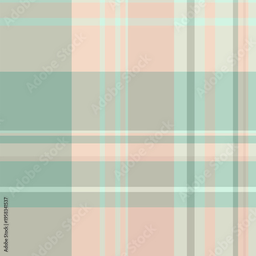 Repetition pattern check fabric, scrapbook texture textile vector. Tidy background seamless tartan plaid in light and pastel colors.