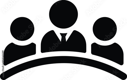 Business meeting or team discussion icon