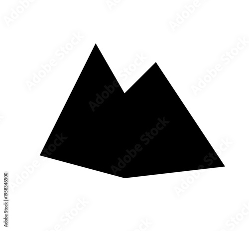 Mountains black vector icon