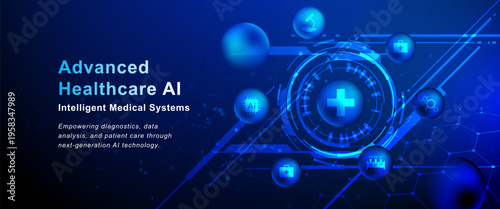 Advanced Healthcare AI Medical Technology Smart Health Data System Background