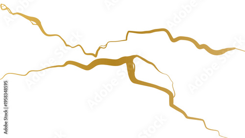 luxury marble texture pattern of Golden kintsugi crack. Vector horizontal backdrop poster background with intertwine graceful veins. gold broken seams