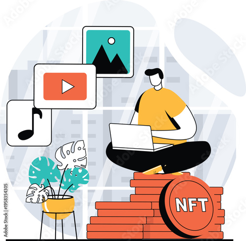 Creative professional leveraging digital assets and nfts for monetization