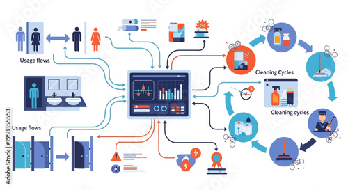 Sanitation Management System Flowchart for Public Restrooms.