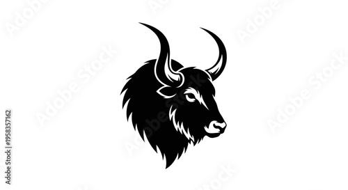 Strong Majestic Bull Head Symbolizing Power and Resilience.