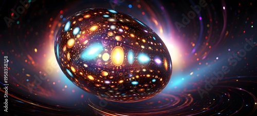 Astral vision egg meets cosmos ,generative AI
