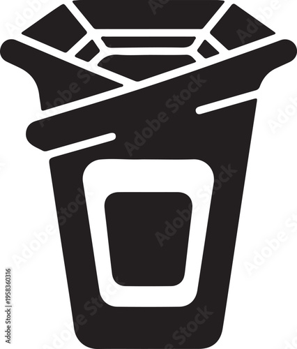 Diamond Cut Facets Interior Geometric Structure Abstract Minimalist Vector Graphic