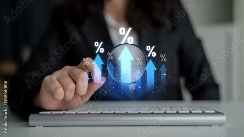 Konstfotografi Rising interest rate reflects economic growth
