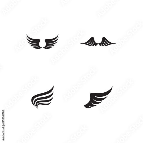 Wing illustration logo and symbol vector