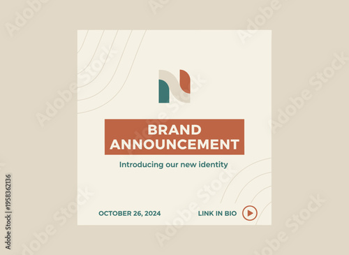 Company introduces new brand identity through modern announcement card design