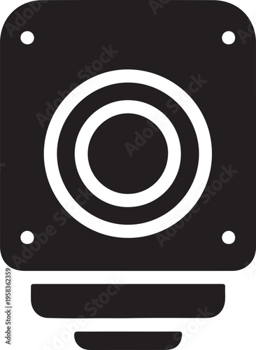 Vintage Camcorder Lens Close-Up Retro Media Device Detail Graphic Vector Style