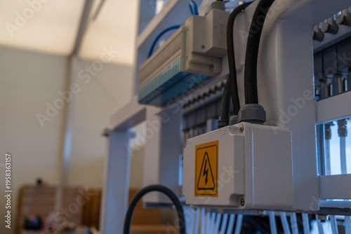 Industrial Electrical Control Box with High Voltage Warning