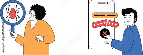 Cybersecurity awareness through visual metaphor of malware detection and app rejection