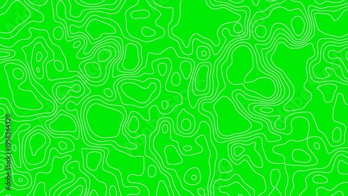 Topography map animated green screen background 4k