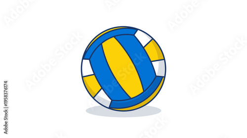 Volleyball Ball Isolated on White Background Sport Equipment.