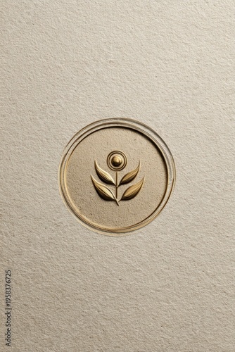Elegant embossed floral design on textured paper, showcasing craftsmanship and sophistication