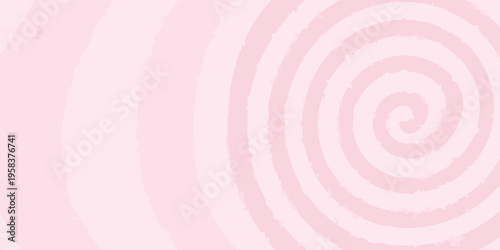 Soft pink background featuring a hand drawn spiral design element