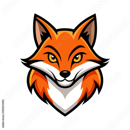 Title: Fox Mascot Logo Smart Clever Animal Head Icon