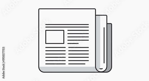 Newspaper stack illustration news publication concept with copy space