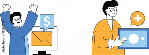 Celebrating financial success and sharing innovative app ideas through communication tools