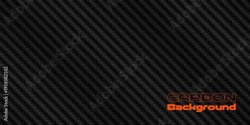 Dark carbon fiber seamless pattern with shadow and highlights. Background of textile fabric material for car tuning. Cloth macro or kevlar crisscross texture. Vector illustration 