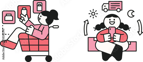 Modern shopping experiences through technology and convenience