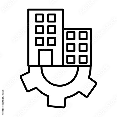 Building Managment Vector Icon