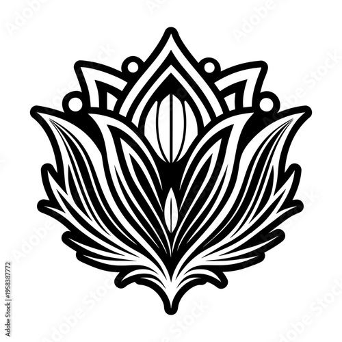 A solid style icon of tulip flower tattoo