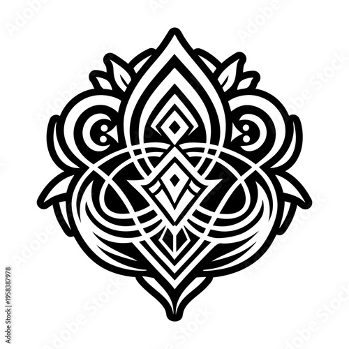 A filled style icon of deco artwork