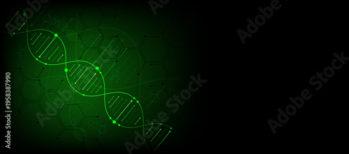 DNA data analysis science technology concept background image