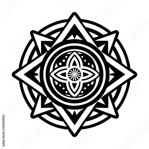 A glyph style icon showing interstellar tattoo