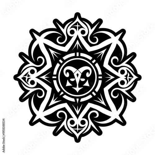 A solid style icon showing symmetric pattern