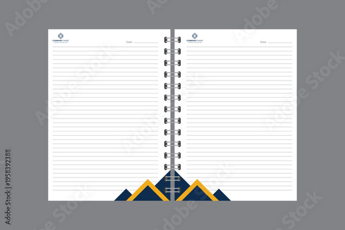 Note pad design or note book template.eps