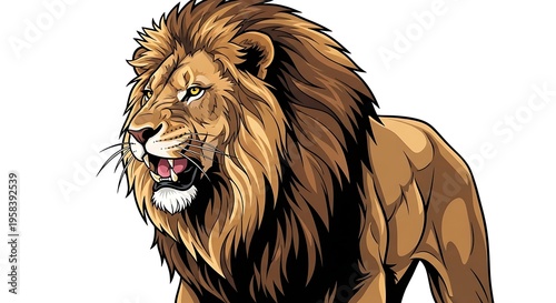 Stylized lion illustration