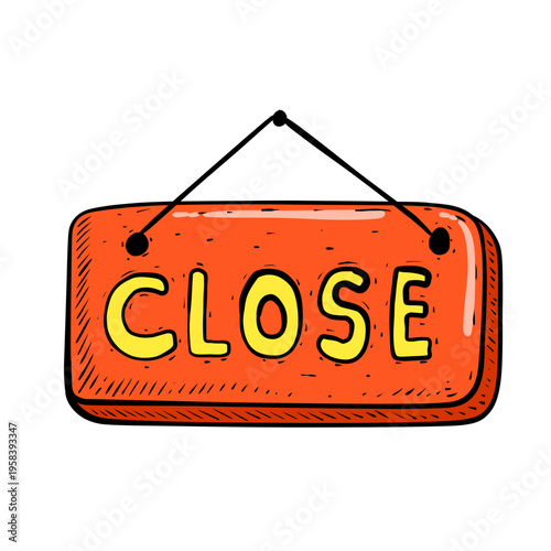 Illustration of a close sign