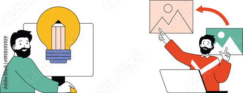 Collaborative idea sharing and presentation of concepts between colleagues