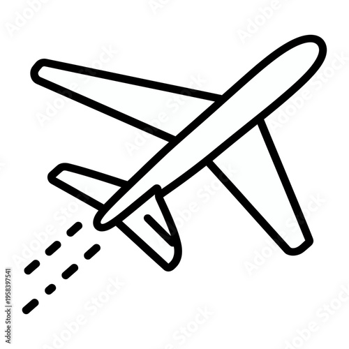 Vector of an airplane taking flight