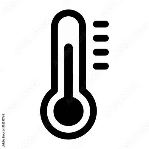 Vector of a classic thermometer with temperature indicators