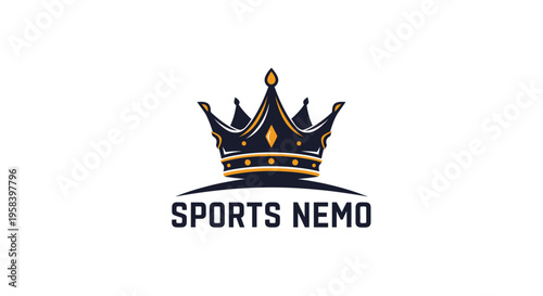 Royal crown logo for sports and victory