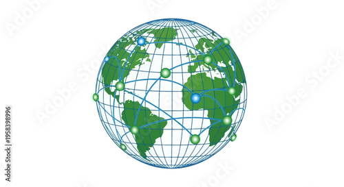 Global Network Connection on a Digital Earth
